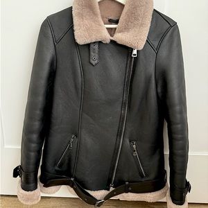 Leather Shearling Authentic Women Jacket.